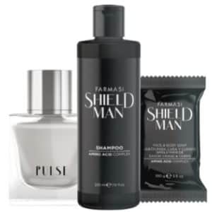 Men Komplet 3/1 posebno birana kombinacija koja će obradovati svakog muškarca. Komplet sadrži: Pulse EDP, Men,+ šampon + sapun za lice i telo