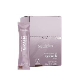 Nutriplus Grain instant kafa se pravi od mešavine zrna ječma i raži, koja su bogata hranljivim materijama. U procesu proizvodnje, zrna se peku, melju i kuvaju, što rezultira ukusom sličnim klasičnoj kafi, ali sa prirodnom aromom.